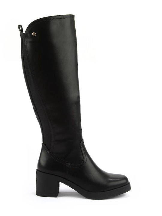 Fshoes Synthetic Leather Women's Boots with Rubber / Zipper Black