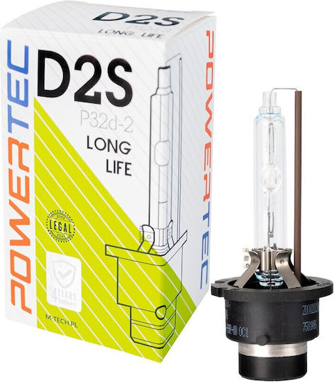 Powertec Λάμπα Αυτοκινήτου D2S / PK32d-2 Xenon 4300K Φυσικό Λευκό 85V 35W
