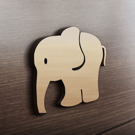 MDF Wooden Elephant Design 40cm X 40cm