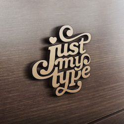 MDF-Holzdesign Just My Type 60cm x 60cm