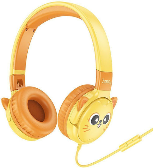 Hoco W61 Ενσύρματα Παιδικά On Ear Ακουστικά Κίτρινα