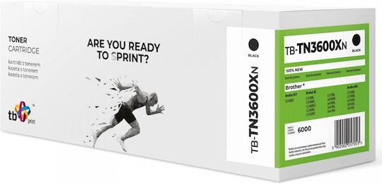 TB Print Compatible Toner for Laser Printer Brother TN3600XL, Black