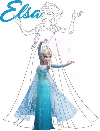 Παιδικό Κάδρο Princess Elsa από Ξύλο 21x30εκ.