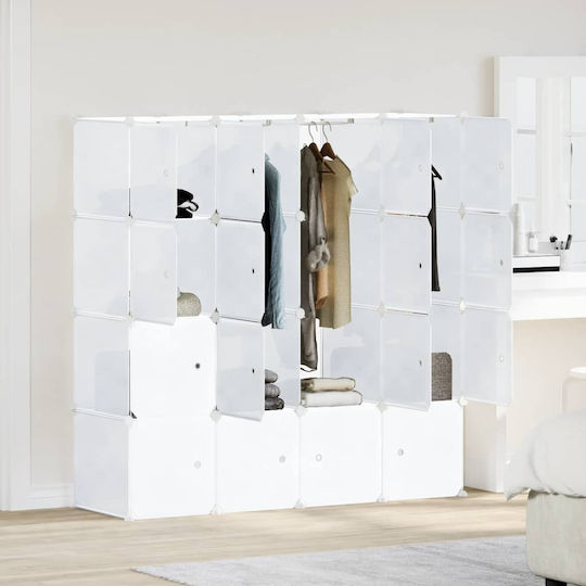 Τρίφυλλη Ντουλάπα 145.5x46.5x144cm Λευκή Τρίφυλλη Ντουλάπα 145.5x46.5x144cm Λευκή