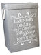 Sidirela Fabric Laundry Basket With Cap 40x30x60cm Brown