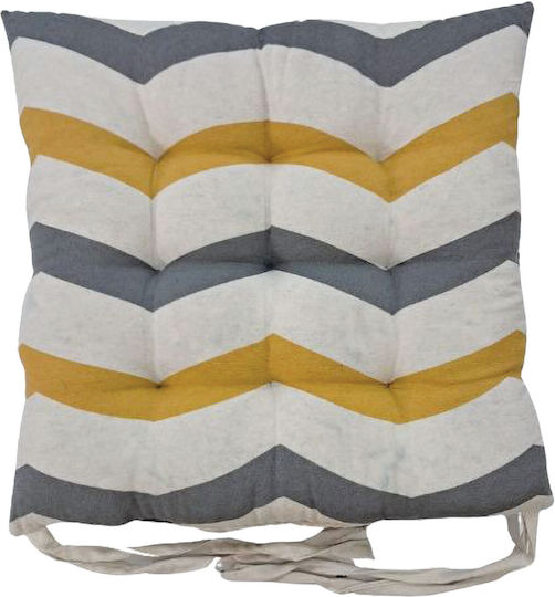 Kipper Waves Garden Chair Cushions Multicolour 40x40cm