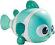 Mechanical Toy Children Flippy Funny Fish Key Fun Crawls Moves 11 X 9 X 7.5 Cm Green