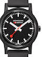 Mondaine Women's Watch with Black Leather Strap