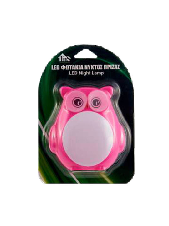 Owl Night Light Pink LED