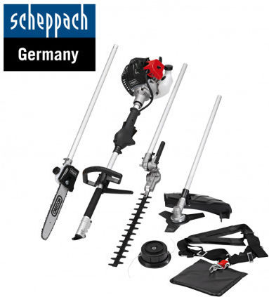 Scheppach 5904802903 Garden Multi Tool Gasoline 3 in 1 Chainsaw Lawnmower Hedge Trimmer