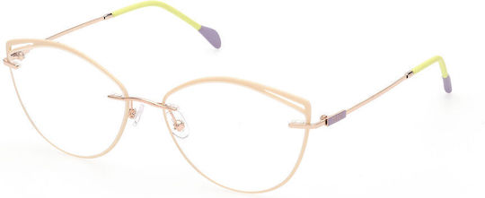 Emilio Pucci Metal Eyeglass Frame Cat Eye Gray EP5194 025