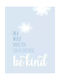 Tablou Copilăresc Be Kind Blue cu Ramă Albă din Plastic 21x30buc