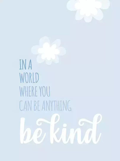 Παιδικό Κάδρο Be Kind Blue 21x30εκ.