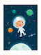 Kids Framed Wall Painting Astronaut 21x30cm