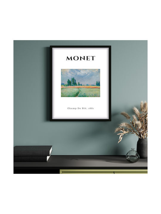 Poster Monet Champ De Ble Art010 30cm X 40cm Μα...