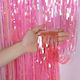 Pink Iridescent Decoration Curtain