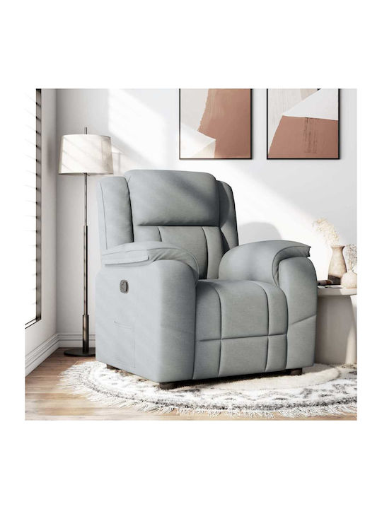 Relaxsessel mit Fußhocker Light Grey 96x99x102cm