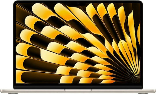 Apple MacBook Air 13" (2024) 13.6" Retina Display (M3-8-Kern/16GB/256GB SSD/8-Kern-GPU) mit Ladegerät 30W Starlight (Tastatursprache Internationales Englisch)