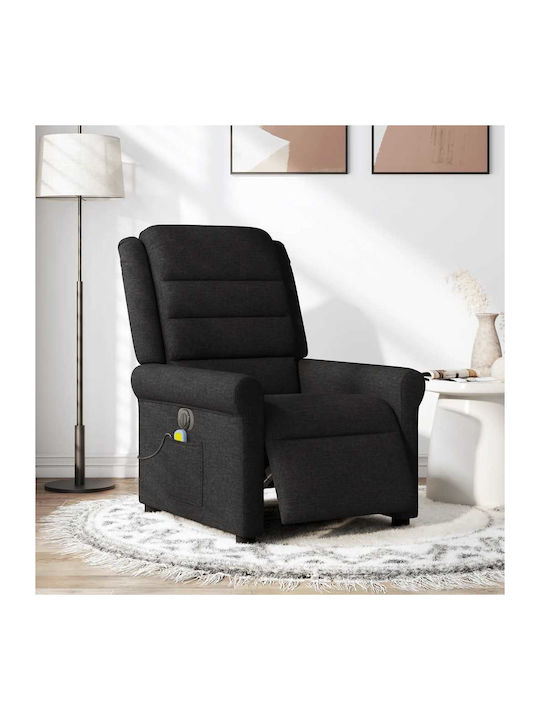 Πολυθρόνα Relax Massage με Υποπόδιο Μαύρη 73x91...