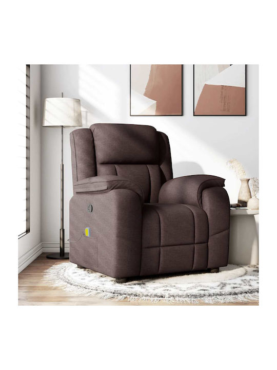 Fotoliu Relax Masaj cu Puf Maro închis 96x99x102cm
