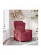 Relaxsessel Friseurwaschbecken mit Fußhocker Bordeaux 78x95x100cm