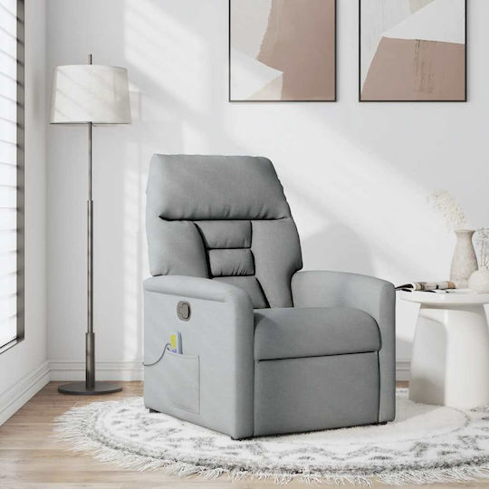Fotoliu Relax Masaj cu Puf Gri deschis 72x90x99cm
