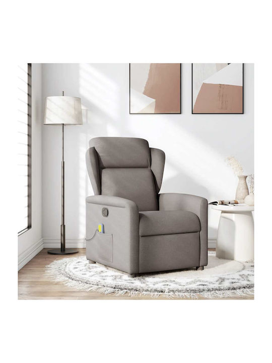 Fotoliu Relax Masaj cu Puf Taupe 78x95x100cm