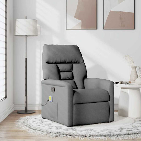Relax Armchair Massage with Footstool Dark Grey 72x90x99cm