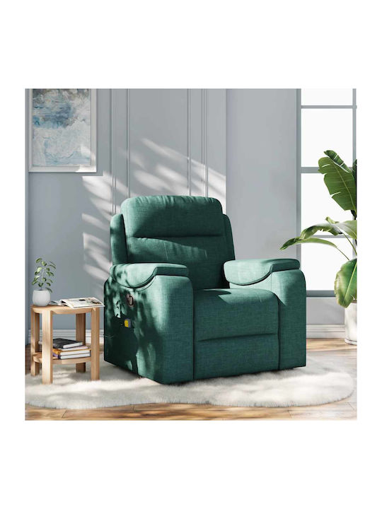 Relax Armchair Massage with Footstool Dark Gree...