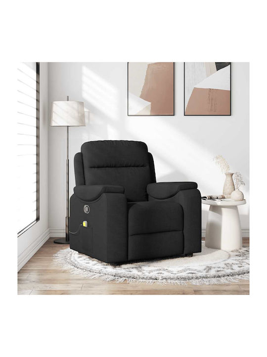 Relax Armchair Massage with Footstool Black 96x...