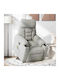 Relaxsessel Friseurwaschbecken mit Fußhocker aus echtem Leder Light 72x90x99cm