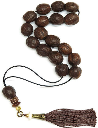 Roloi Komboloi Nutmeg Worry Beads Brown 33cm