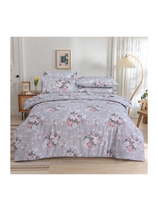 Casa Colori Duvet Cover Cotton Double 200x240 Grey
