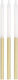 Metallic Candles 12.5cm White & Gold Gold Metallic Dipped 12 Pieces