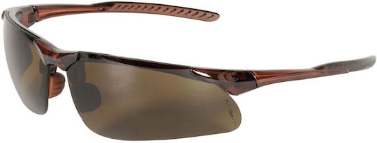 Ochelari de protecție polarizați Cofra Solarcage Polar Brown