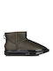 Leder Stiefeletten Damen Grün