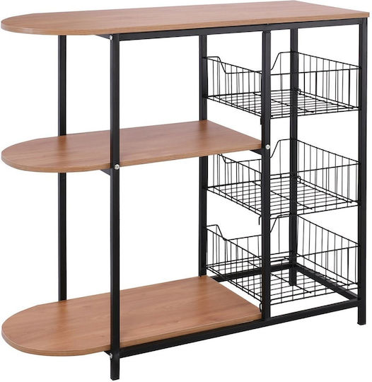 Woodwell Metallic Rack 6 Tiers Black EM460