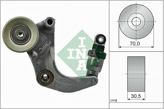 Ina Multi-v Belt Tensioner Honda Civic IX CR-V IV 1.8/2.0 Diameter 70.0mm Width 30.5mm