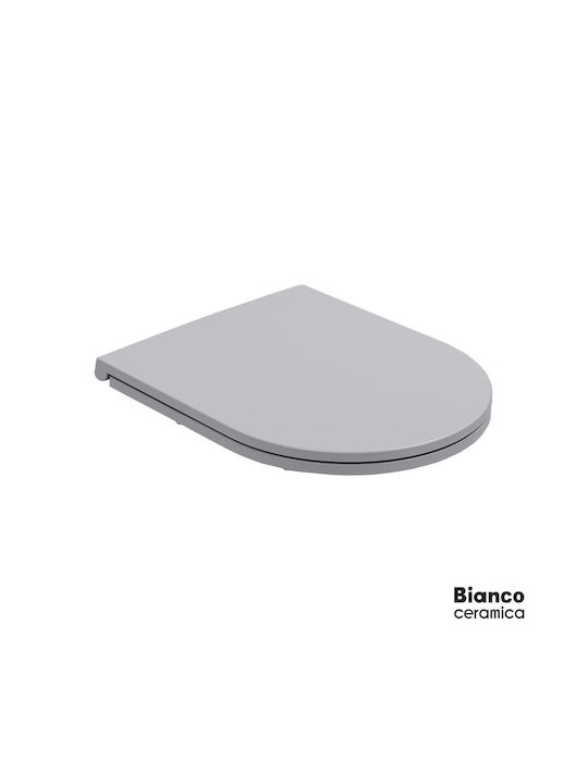 Bianco Ceramica Καπάκι Λεκάνης Slim Soft Close από Βακελίτη Γκρι