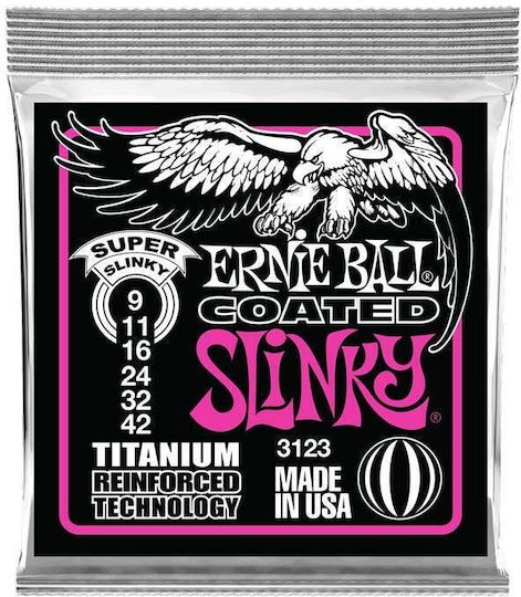Ernie Ball Coated Slinky Σετ Χορδών Ηλεκτρικής Κιθάρας 9 - 42"