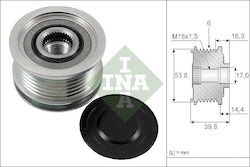 Ina Alternator Pulley Citroen C-crosser Ford Ecosport Mitsubishi Outlander Peugeot 4007 17mm Inner Diameter 53.8mm Outer Diameter 39.8mm Width 6 Grooves Ina Alternator Pulley Citroen C-crosser Ford Ecosport Mitsubishi Outlander Peugeot 4007 17mm Inner Diameter 53.8mm Outer Diameter 39.8mm Width 6 Grooves
