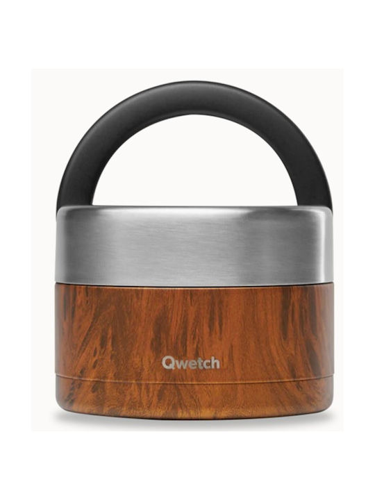 Qwetch Δοχείο Φαγητού Inox Θερμός Καφέ με Χωρίσματα 650ml