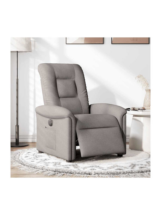 Πολυθρόνα Relax με Υποπόδιο Taupe 77x91.5x96cm