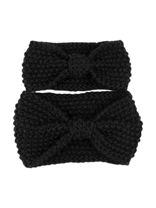 Elecool Set With Baby Headband Black Set Mom And Daughter 2 Pieces