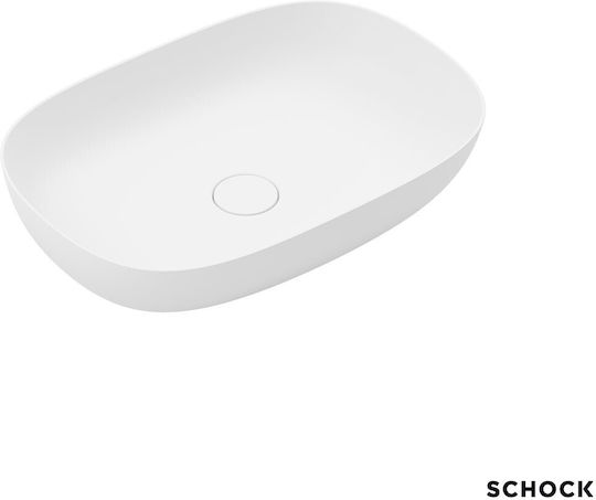 Schock Επικαθήμενος Νιπτήρας Πορσελάνης 56.4x39cm White Matt Schock Επικαθήμενος Νιπτήρας Πορσελάνης 56.4x39cm White Matt