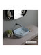 Scarabeo Aufgesetztes Waschbecken Porzellan 56x39cm Glossy