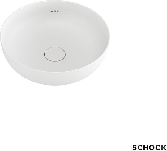 Schock Επικαθήμενος Νιπτήρας Πορσελάνης 39x39cm White Matt