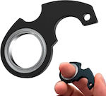 Fidget Spinner Keychain Plastic Black