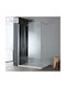 Devon Shower Screen for Shower with Sliding Door 47-49x195cm Clean Glass Inox