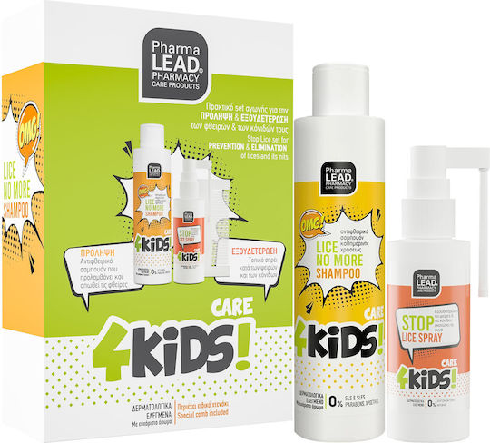 Pharmalead Lice No More Αντιφθειρικό Σετ με Χτενάκι, Σαμπουάν & Λοσιόν σε Spray για Πρόληψη & Αντιμετώπιση Ενάντια στις Ψείρες 125ml